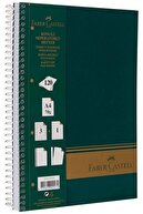 Faber Castell 120 Yaprak Sert Kapak Gri 3+1 Bölmeli Defter