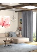 پرده جزیره ای رنگ نقره ای فلزی با بافت مخملی برای پلیسه دار-thumb