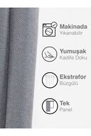 پرده جزیره ای رنگ نقره ای فلزی با بافت مخملی برای پلیسه دار-thumb