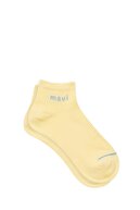 Mavi Logo Baskılı Sarı Soket Çorap 198120-33200