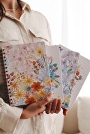 Matt Notebook A5 Süresiz Planlayıcı Ajanda Pembe Çiçekler