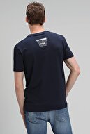 Lufian Timur Modern Grafik T- Shirt Lacivert