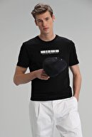 Lufian Timur Modern Grafik T- Shirt Siyah