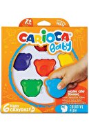 Carioca Teddy Baby Crayons Boya 6'lı +1 Yaş