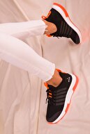 Soho Exclusive Siyah-Turuncu Kadın Sneaker 16019