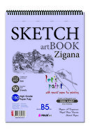 Etika Sketchbook Zigana B5 Spiralli 150 gr. 17,3x24,5 cm 50 yp. Eskiz Defteri