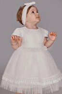 Milo Simli Saçaklı Karpuz Kollu Bebek Parti Elbisesi, Abiye Elbise, Gelinlik