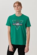 Lee Erkek Yeşil Regular Fit Bisiklet Yaka T-Shirt