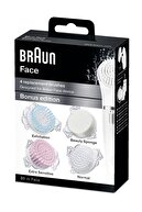 Braun Face Yüz Temizleme Cihazı Yedek Fırça Başlığı 4'lü Paket SE80-M 4210201124313