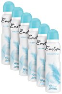 Emotion Ocean Fresh Kadın Deodorant 150 ml x 6  506568-6