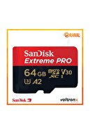 Sandisk Extreme Pro 64 GB Micro SD Hafıza Kartı A2 170MB/s