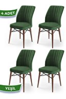 Chair Khaki Green Legs Walnut