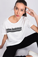 New Balance Kadın T-shirt - V-WTT801-WT