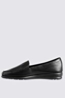 Marks & Spencer Kadın Siyah Deri Makosen Ayakkabı T02004753