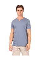 Ramsey Mavi Düz Örme T - Shirt RP10113893