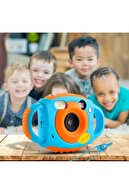 VrPro Unisex Çocuk Mavi ® İlk Kameram 5MP HD Eğitici Çocuk Kamera Fotoğraf Makinesi Aksiyon Kamera