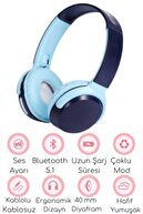 پخش کننده کودک هدفون سازگار با بلوتوث + با کیفیت + کابل Aux-thumb