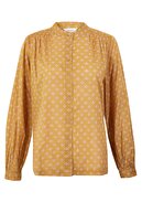 Marks & Spencer Kadın Sarı Desenli Uzun Kollu Gömlek T53002114U
