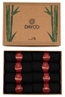 DAYCO Erkek Siyah Premium Bambu Yazlık Çorap 8'li Set