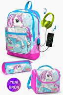 Blue Neon Pink Unicorn
