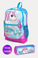 Blue Neon Pink Unicorn