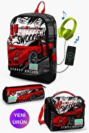 Black Red Anime Car