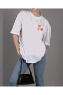 Unisex Hey IT`S ME چاپ شده اورسایز تی شرت دوست پسر-thumb