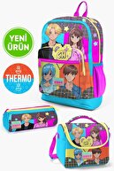 Grey Blue Pink Anime