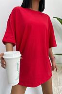 تی شرت یونیسکس پنبه ای یقه گرد اورسایز بافتنی دوست پسر-thumb