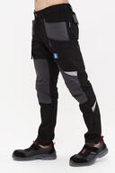 شلوار کار مادرید مدل 10 جیب ساپورت زانو کامل لیکرا مشکی-thumb