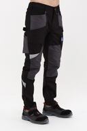 شلوار کار مادرید مدل 10 جیب ساپورت زانو کامل لیکرا مشکی-thumb