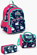 Neon Coral Navy Blue Swan