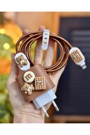 ست محافظ شارژ 5 تکه سازگار با شارژر آیفون 18/20 وات مدل بیسکویت خرس عروسکی-thumb