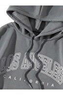 سویشرت یونیسکس استون خاکستری لس آنجلس هودی چاپ شده-thumb