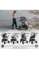 Lula Double Baby Stroller Grey-Black-thumb