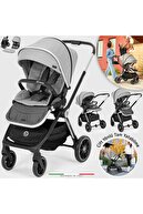 Lula Double Baby Stroller Grey-Black-thumb