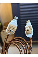 ست محافظ شارژ 5 تکه سازگار با شارژر آیفون 18/20 وات مدل بیسکویت خرس عروسکی-thumb