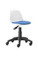 White Plastic Blue Fabric