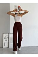 شلوار Palazzo پلیسه دار با بسته شدن نوار چسب-thumb