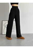 شلوار Palazzo پلیسه دار با بسته شدن نوار چسب-thumb