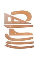 Terzi-Modelist-Textile 7 قطعه خط حاکم چوبی Riga Miter مجموعه