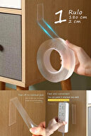 نوار شفاف دو طرفه، نوار چسب بسیار قوی ضد آب عملی 180 سانتی متر-thumb