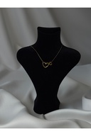 Kalp Gold Çelik Harf Kolye
