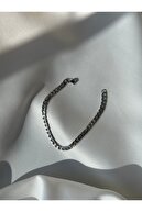 Erkek Siyah İnce Zincir Bileklik — 2. görsel