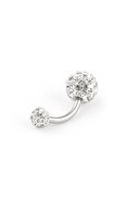 Kavisli Kristal Piercing