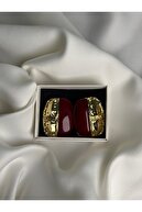 Büyük Bordo Vintage Küpe — 4. görsel