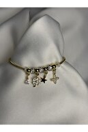 Gold Çiçek Charm Bileklik — 2. görsel