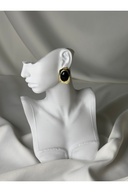 Siyah Oval Küpe — 2. görsel