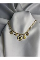 Gold Madalyon Güneş Kolye — 2. görsel