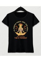 Basmatik Yourself Yoga Kadın Siyah Tişört - 1